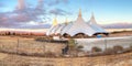 Sunset over a circus tent Royalty Free Stock Photo